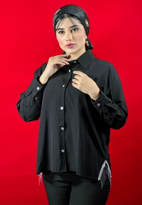 شومیز مشکی زنجیری