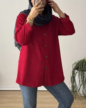 مانتو مخمل کبریتی مهتا