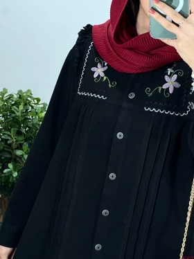 مانتو لینن گلدوزی پوپک