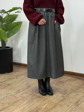 دامن فوتر به همراه کمربند