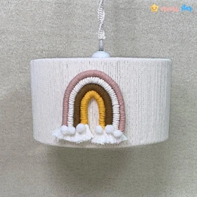 لوستر مکرومه اتاق کودک قطر 35 سانتی متر مدل رنگین کمان 01