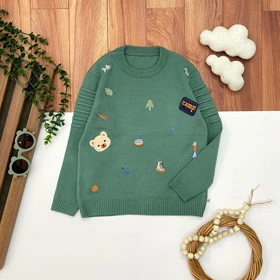 بلوز بافت پسرانه مدل کمپ 1تا2سال