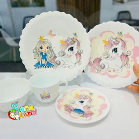 سرویس غذاخوری کودک آرکوپال 5 تکه دختر و یونیکورن