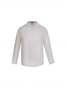 شومیز ساتن ژاکارت - 3152