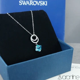 گردنبند سواروسکی کارما نگین آبی 50276