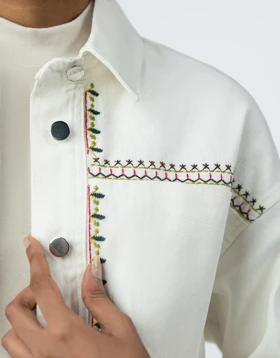 جین گلدوزی کوتاه