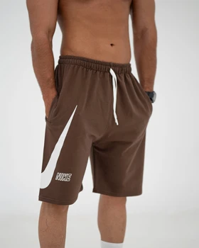 شلوارک بگ ورزشی NIKE قهوه ای