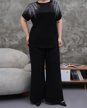 بلوز زنانه ویسکوز نگیندار طرح بال فرشته کد 55
