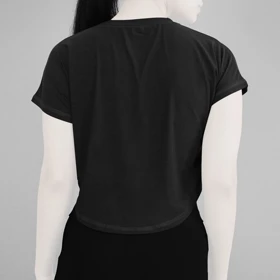 کراپ آستین کوتاه ورزشی زنانه نایک مدل VHD-3C337 مشکی