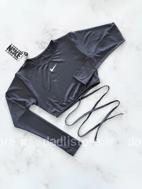 کراپ تاپ گره‌ای فینگر دار ورزشی نایکی Nike