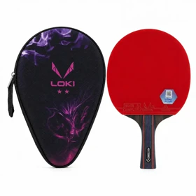 راکت پینگ پنگ LOKI دو ستاره سری R202 به همراه کاور