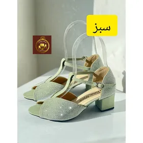 کفش صندل مجلسی نگینی دورمچی جلو باز زنانه پروانه
