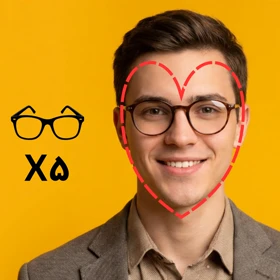 پکیج تست عینک طبی برای صورت قلبی (5 عددی)