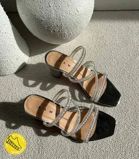 صندل پاشنه‌بلند زنانه دو بندی