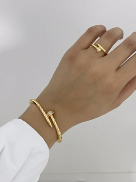 ست دستبند و انگشتر کارتیه و تیفانی زنانه 947