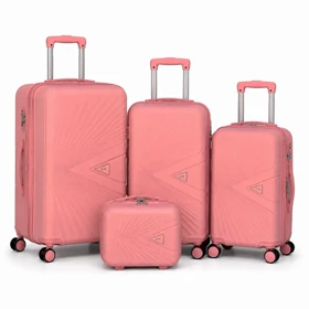 چمدان نشکن فشن مدل FASHION - FSN6969 سری 4 عددی (کیف آرایشی هدیه) (رزگلد)