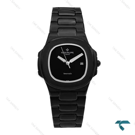 ساعت زنانه پتک فیلیپ Nautilus تمام مشکی صفحه مهندسی Patek-6060-L