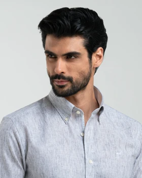 ام کی کالکشن پیراهن آستین بلند mk-2873-charcoal