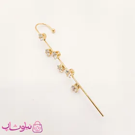 گوشواره زنانه کراس طرح 6 نگین