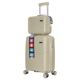 چمدان Rapido مدل R-40371-SX سایز کوچک به همراه چمدان لوازم آرایشی (کرم)