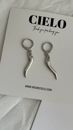 گوشواره فلفل نقره ای