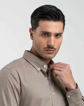 ام کی کالکشن پیراهن آستین بلند mk-1992-dark-cream