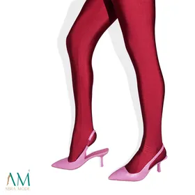 جوراب شلواری زرشکی ابرا مد