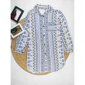 مانتو لینن زنانه طرح سنتی