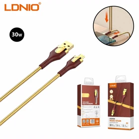 کابل میکرو یو اس بی الدنیو LDNIO مدل LS681 توان 30 وات 1 متر
