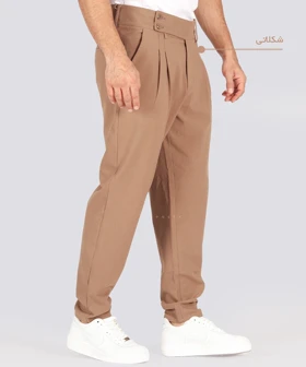شلوار پارچه ای پیله دار مردانه فیت 0480