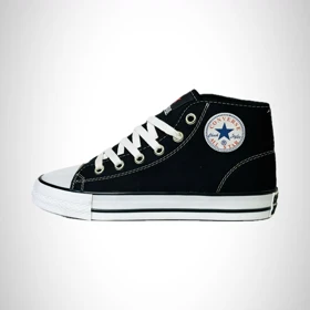 کتانی مردانه الستار ساق‌دار مشکی سفید