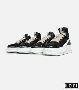 کفش کتانی مردانه مشکی سفید Rick Owens