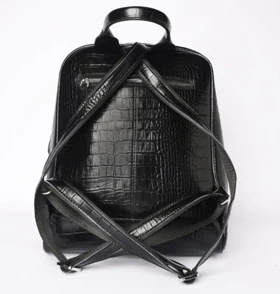 کوله چرم طبیعی داریا مشکی کروکدیل