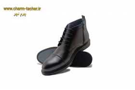 نیم بوت مردانه بزرگ پا چرم طبیعی si174