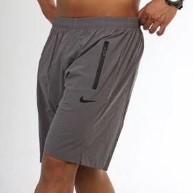 شلوارک آیرو بلند نایک بدنسازی طوسی روشن