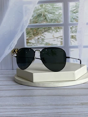 عینک آفتابی ری‌بن RB3025 Aviator پلاریزه فریم فلزی، عدسی کریستال، سایز 58
