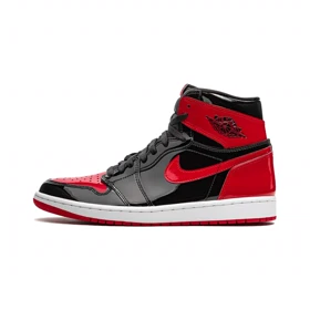 کفش نایک ایر جردن وان ساق‌دار ورنی مشکی قرمز Nike Air Jordan 1 High Patent Bred