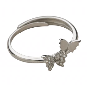 انگشتر نقره زنانه پروانه کد 451286