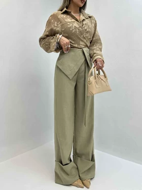 شلوار پارچه ای 2 تیکه