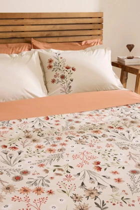 سرویس روتختی دو نفره Karaca Home مدل Velinor پنبه - چندرنگ