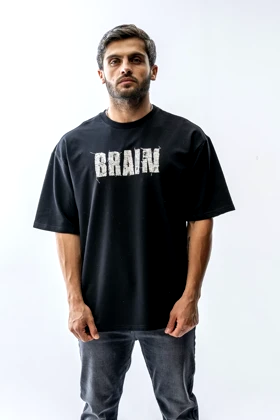 تیشرت باکسی چاپی brain مردانه