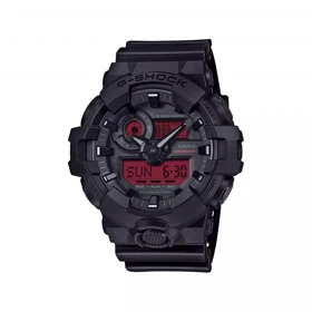 ساعت کاسیو جی شاک مردانه بند رابر دو زمانه مشکی GA-700BBR-1A