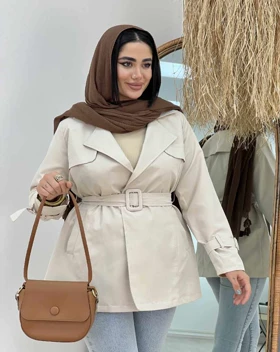 ترنچ کت بابونه (24)کد 4142