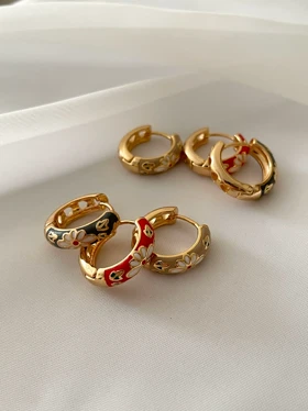 گوشواره های رنگی میناکاری ysx