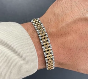 دستبند رو لکس استیل رنگ ثابت