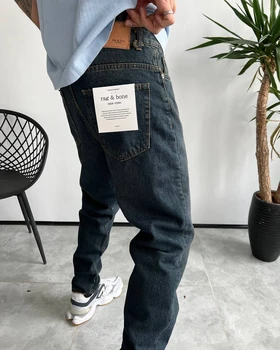شلوار مام فیت کثیفشور ساده RAG&BONE