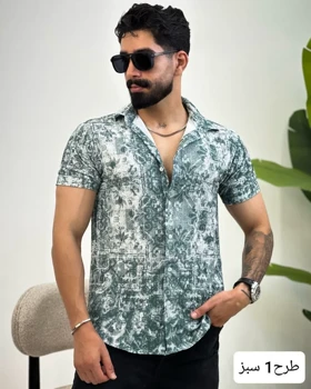 پیراهن مردانه طرح دار نوردخت_کد4440