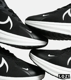 کفش کتانی مردانه مشکی سفید NIKE zoom x
