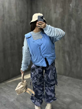 پافر کوتاه چسبی