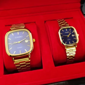 ساعت مچی ست مردانه و زنانه کاسیو اولدمانی Casio A963 تاریخ دار با موتور کوارتز
